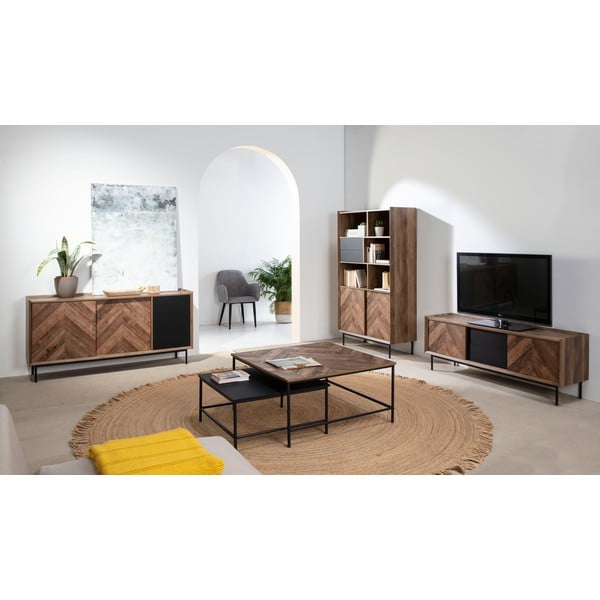 Tammepuidust musta dekooriga sahtli kapp Utah - Marckeric-image-1