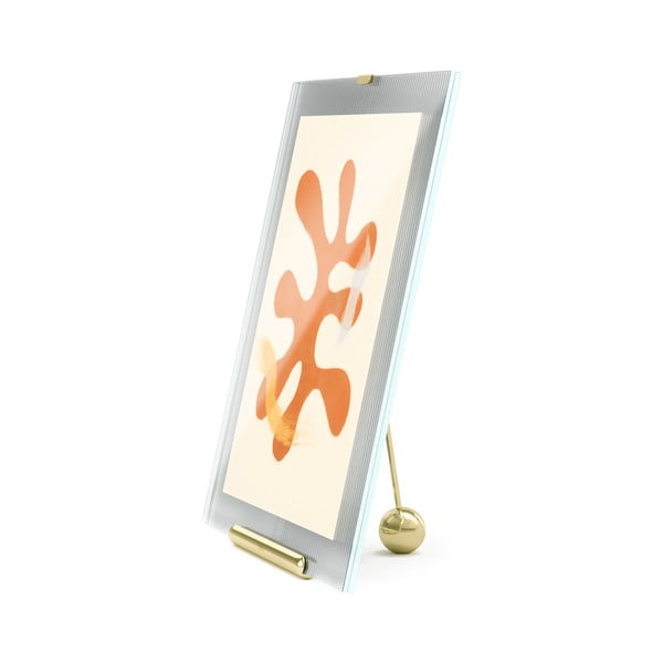 Kuldne klaasist seisev raam 26x30,5 cm Flute - Umbra-image-3