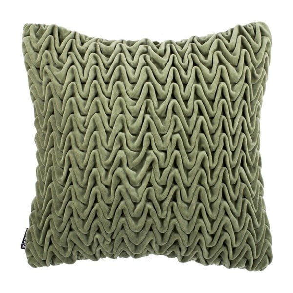 Zelený polštář ZicZac Waves, 45 x 45 cm