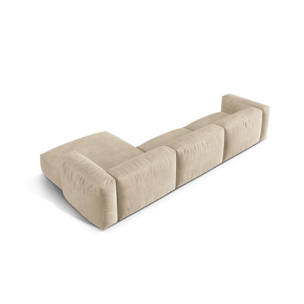 Beež-kreem bukleekangast modulaarne nurgadiivan (parem nurk) Martina - Micadoni Home-image-3