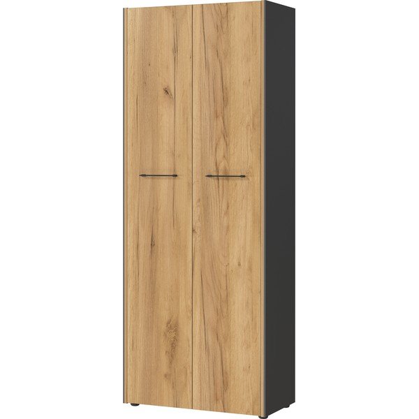 Antratsiitne tammespoonist garderoobikapp 75x196x40 cm Podium - Germania-image-4