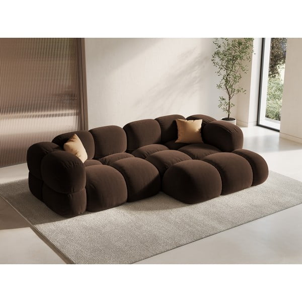  Tumepruun sametist nurgadiivan (parem nurk/laiendiga) Loretto – Cosmopolitan Design-image-1