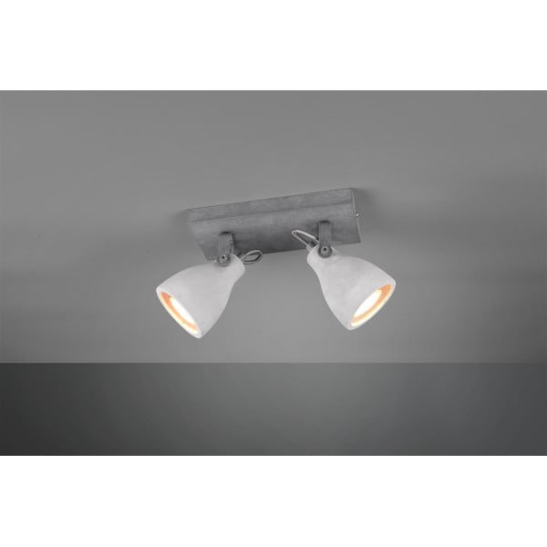 Hall seinalamp 2 pirnile , pikkus 23 cm Concrete - Trio-image-1