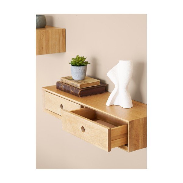 Tammepuidust riiul heledas naturaalses toonis 80 cm Luzern - House Nordic-image-1