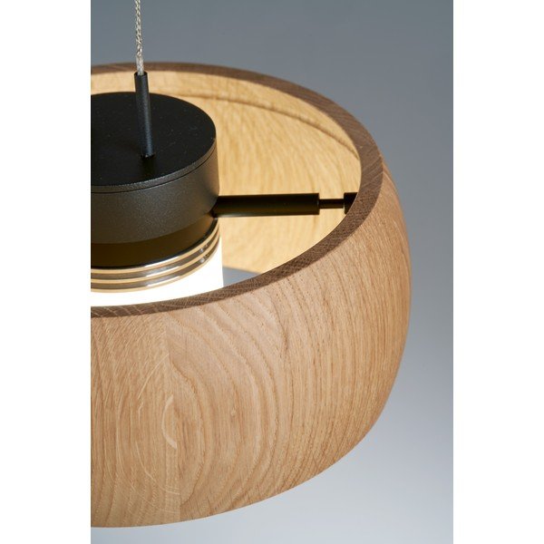 Must LED-rippvalgusti puidust varjuga Shine-wood - Fischer & Honsel-image-1