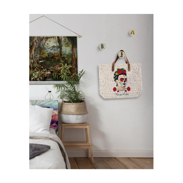Kunstnahast käepidemega kott Frida Skull, 55 x 40 cm. Frida Scull - Madre Selva-image-1