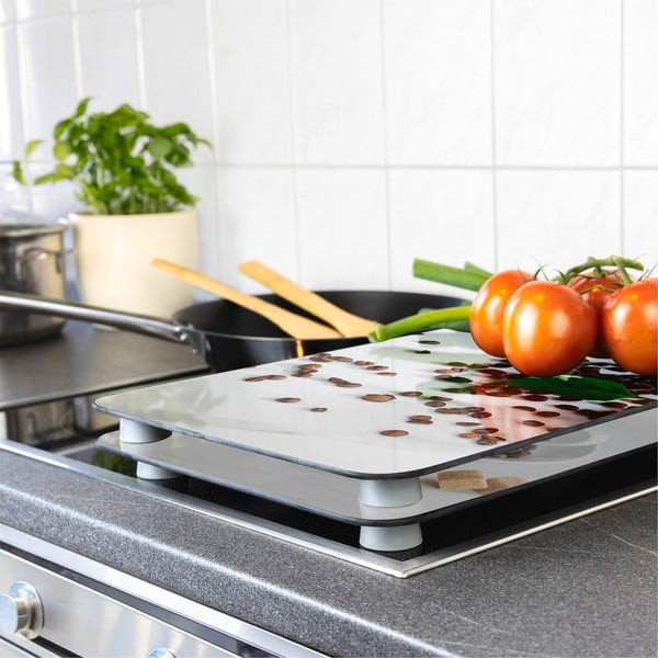 Karastatud klaasist pliidikatted 2tk komplektis 52x30 cm Café Aromatica - Maximex-image-1