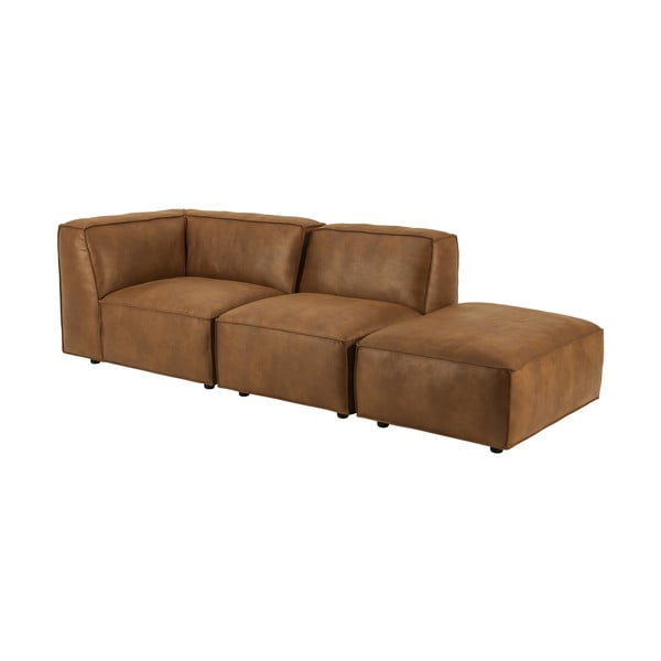 Konjaki pruun kunstnahast lamamistool (vasakpoolne nurk) Fairfield Kentucky - Bonami Selection-image-3