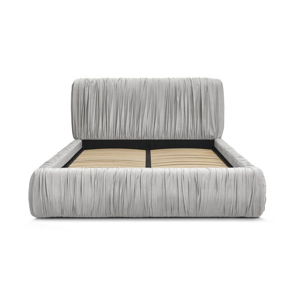 Hall polsterdatud kaheinimesevoodi koos panipaigaga 160x200 cm Blair - Bobochic Paris-image-4