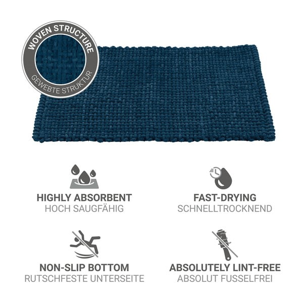 Tumesinine tekstiilist vannitoamatt 50x80 cm Covelo - Wenko-image-4