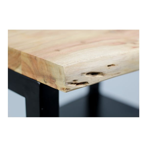 Töötlemata akaatsiapuidust küljelaud koos riiuliga SoHo - HSM collection-image-1