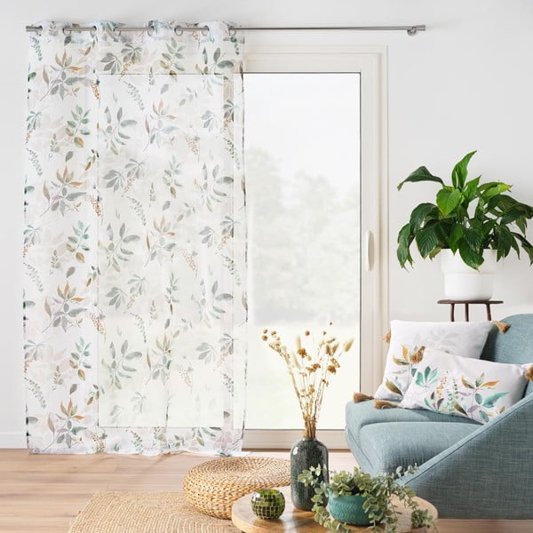 Valge-roheline kardin 140x240 cm Dilaris - douceur d'intérieur-image-4