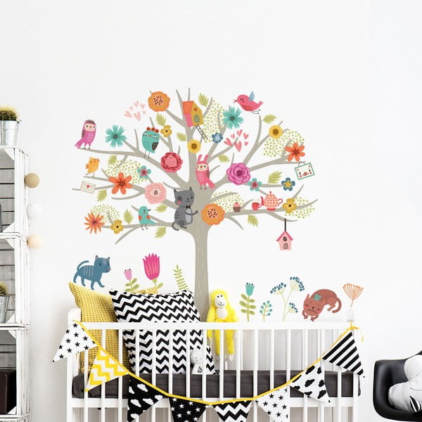 Laste seinakleebiste komplekt Skandinaavia puu - Ambiance-image-2