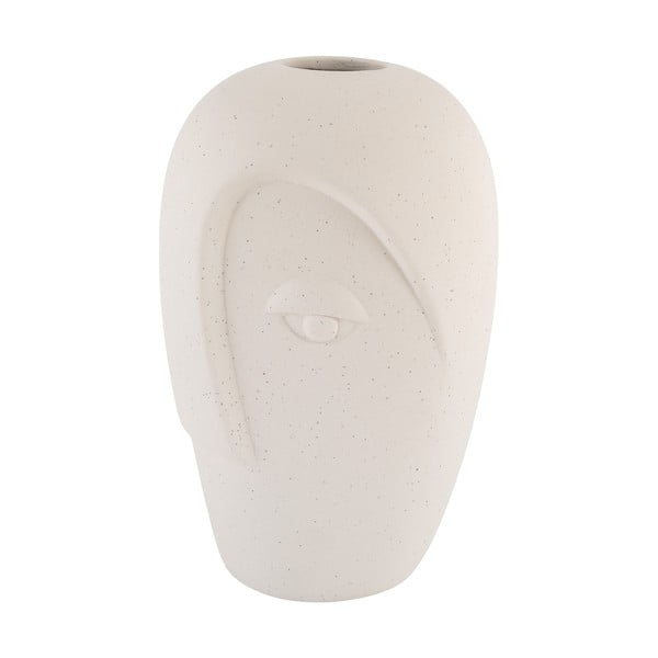 Kreemjas keraamiline vaas (kõrgus 19,5 cm) Face – House Nordic-image-4