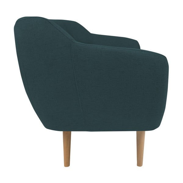 Tmavě modrá dvoumístná pohovka se světlými nohami Mazzini Sofas Sicile-image-3