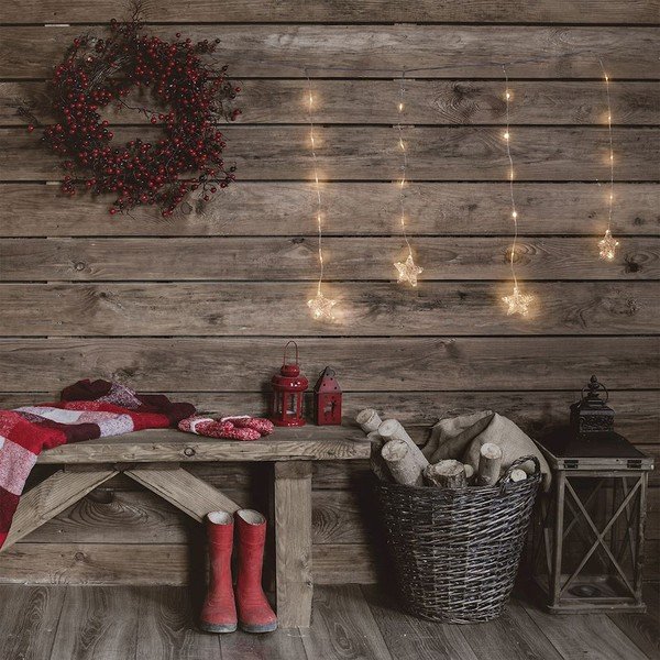 LED valguskett 4 riputatava tähega Tähed, 38 valgustit, pikkus 0,75 m - DecoKing-image-1