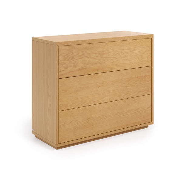 Madal kapp tammepuidust naturaalses värvitoonis 90x75 cm Abilen - Kave Home-image-2