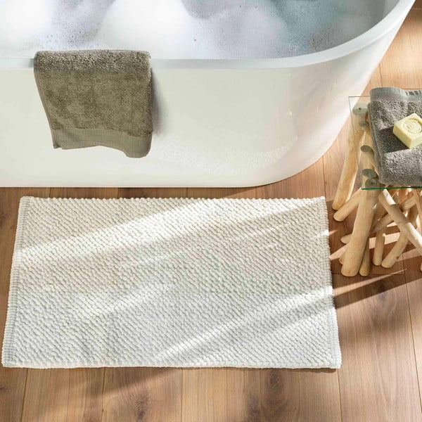 Valge vannitoamatt 50x80 cm Yanis - douceur d'intérieur-image-1