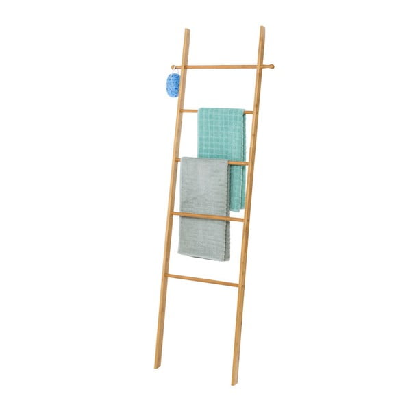 Puiduvärvi bambus dekoratiivne redel käterätikute kuivatamiseks Bahari – Wenko-image-2