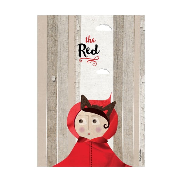 Plakát NiñaSilla Red Riding Hood, 21 x 42 cm