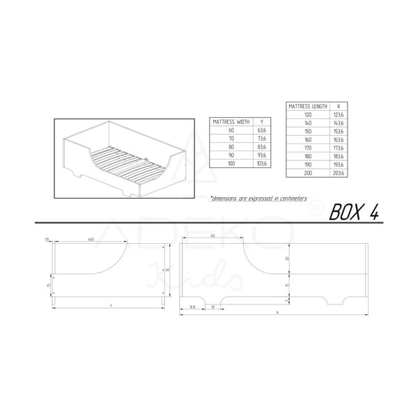 Männipuidust lastevoodi BOX 4, 90 x 180 cm  - Adeko-image-2