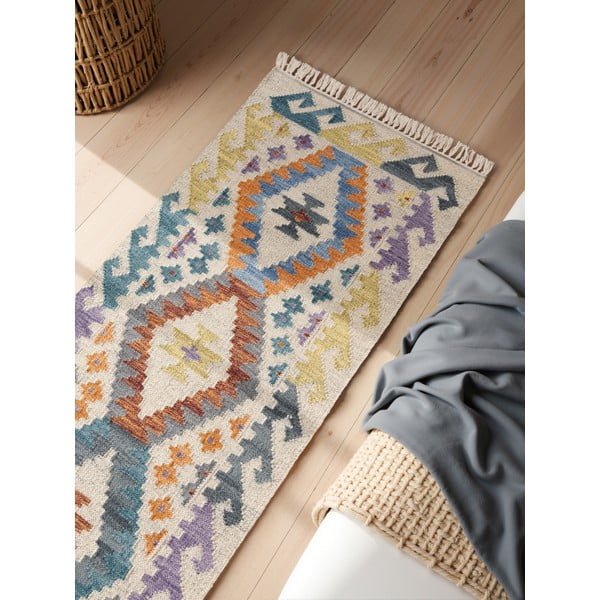 Käsitsi kootud kahepoolne villane vaip 60x190 cm Kamal Oasis - Nouristan-image-2