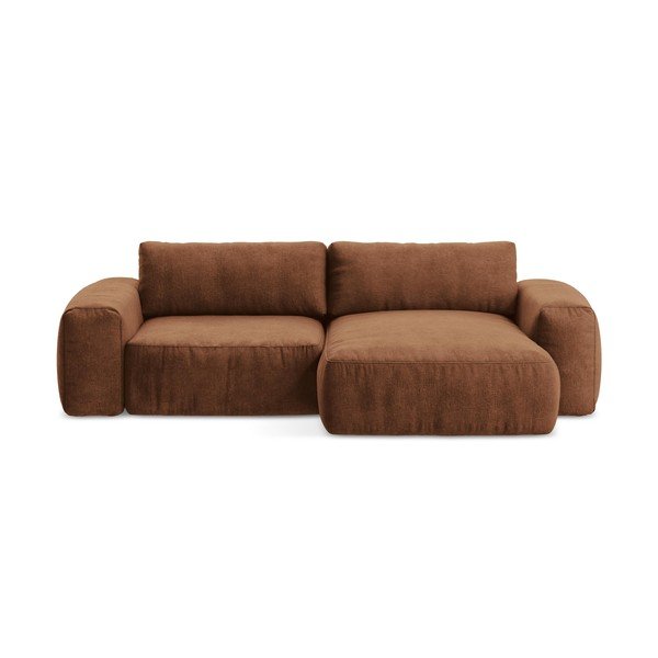 Šenill-nurgadiivanvoodi terrakota värvi (parem nurk/diivanvoodiga) Kuki - Makamii