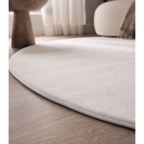 Kreem pestav ümmargune vaip ø 160 cm Pouffy - Ayyildiz Carpets-image-1