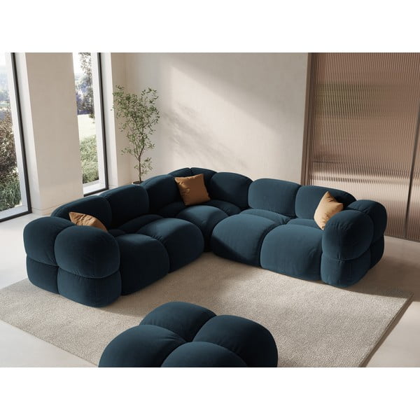  Tumesinine sametist nurgadiivan Loretto – Cosmopolitan Design-image-1