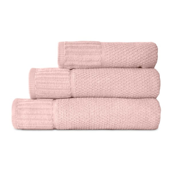 Sada 3 růžových ručníků Artex Suprem