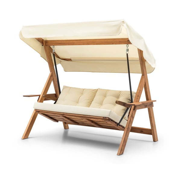 Puidust aiakiik kreem-puiduvärvi Galata - Floriane Garden-image-3