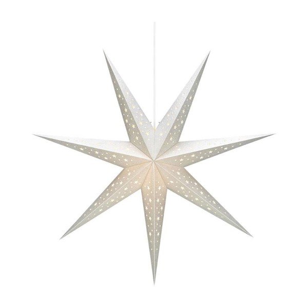 Bílá závěsná světelná dekorace Markslöjd Solvalla, výška 75 cm