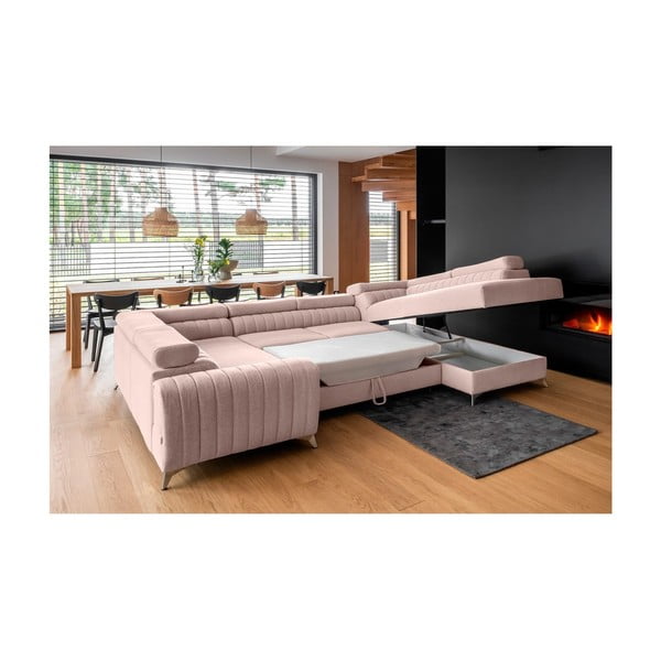 Roosa lahtikäiv/sahtliga nurgadiivan (parem nurk/U-kujuline) Louis – ELTAP-image-4