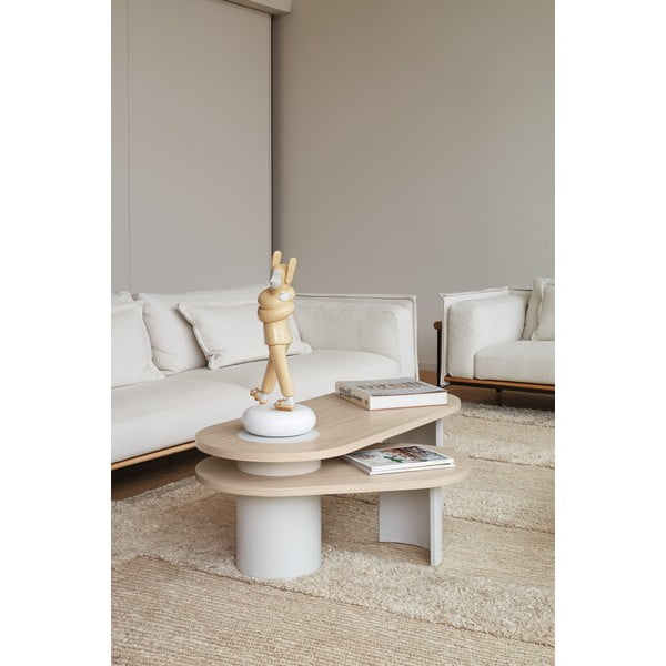 Valge kohvilaud tuhast 120x50 cm Nori - Teulat-image-1