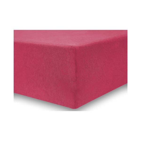 Červené elastické prostěradlo DecoKing Nephrite, 140–160 cm-image-2