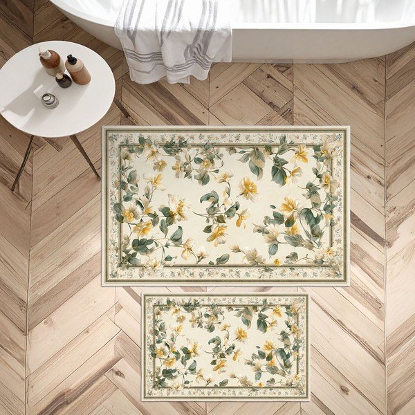 Beežid vannitoamatid komplektis 2 tükki 60x100 cm - Foutastic-image-4