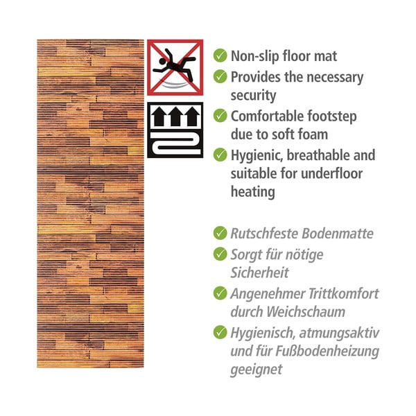 Pruun plastikust vannitoamatt 65x200 cm Lambris - Wenko-image-4