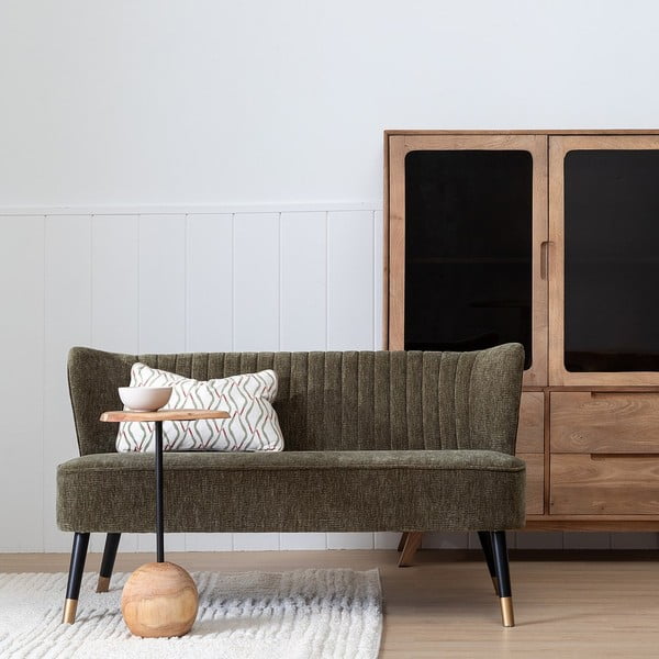 Roheline šenillist diivan 134 cm Glam - Ixia-image-3