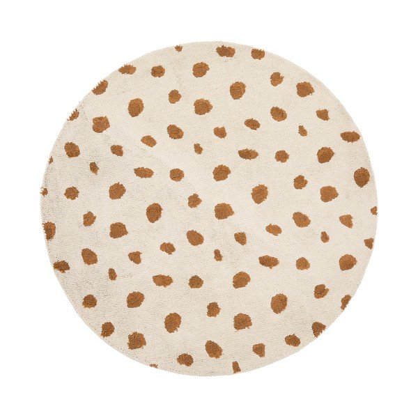 Kreem pestav/käsitsi kootud puuvillane laste vaip ø100 cm Tandani - Kave Home