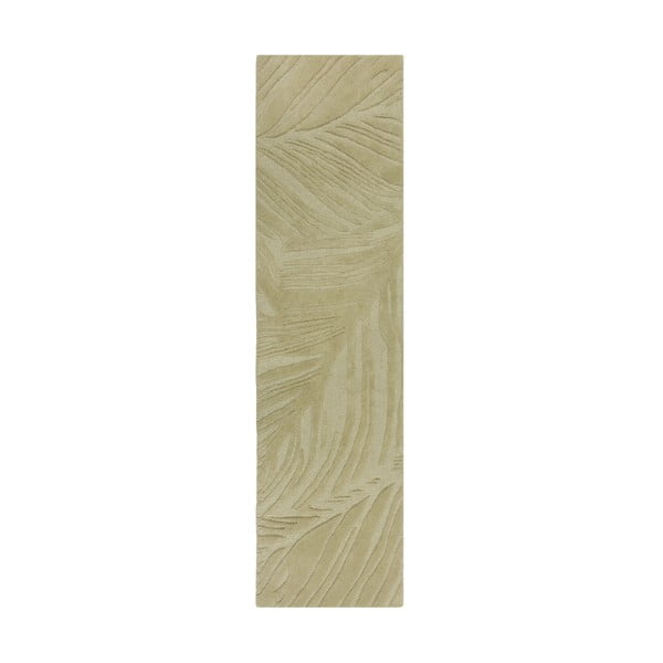 Roheline villane vaibajooksja 60x230 cm Lino Leaf - Flair Rugs