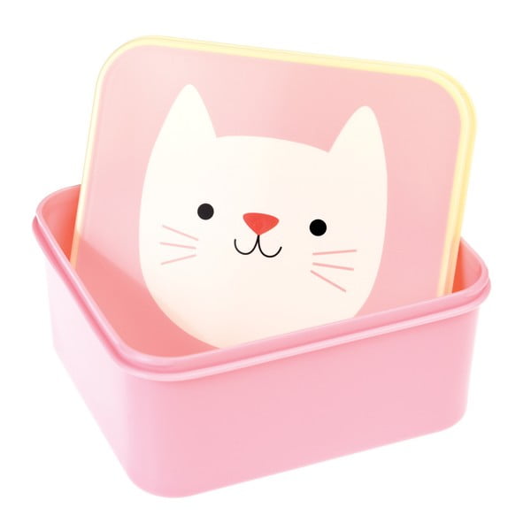 Růžový obědový box Rex London Cookie The Cat