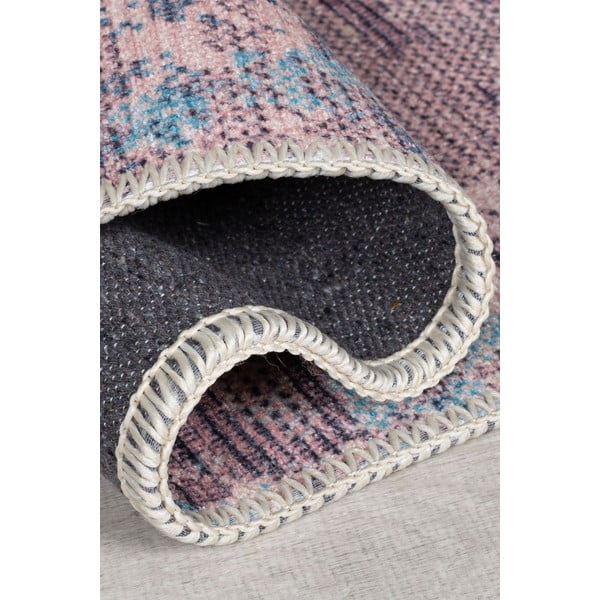 Sinine-lilla pestav koridorivaip taaskasutatud kiududest 60x230 cm Reid - Flair Rugs-image-2