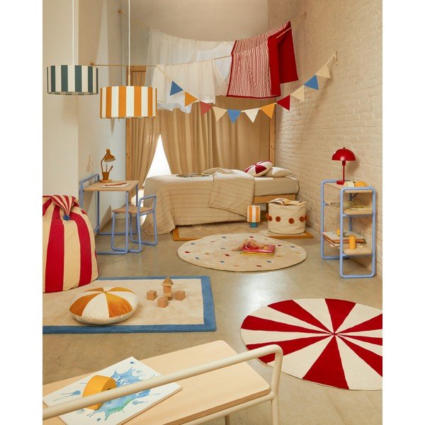 Kreem puuvillane laste vaip ø 100 cm Epifania - Kave Home-image-1