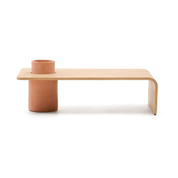 Ümmargune saarepuidu spoonist diivanilaud 60x110 cm Olaria - Kave Home-image-4