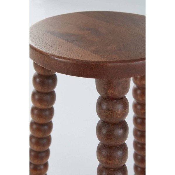 Ümmargune mangopuidust abilaud ø 30 cm Carbis - Jotex-image-4
