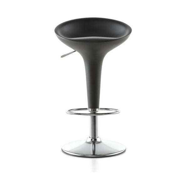 Tmavě šedá barová židle Magis Bombo, výška 50/74 cm