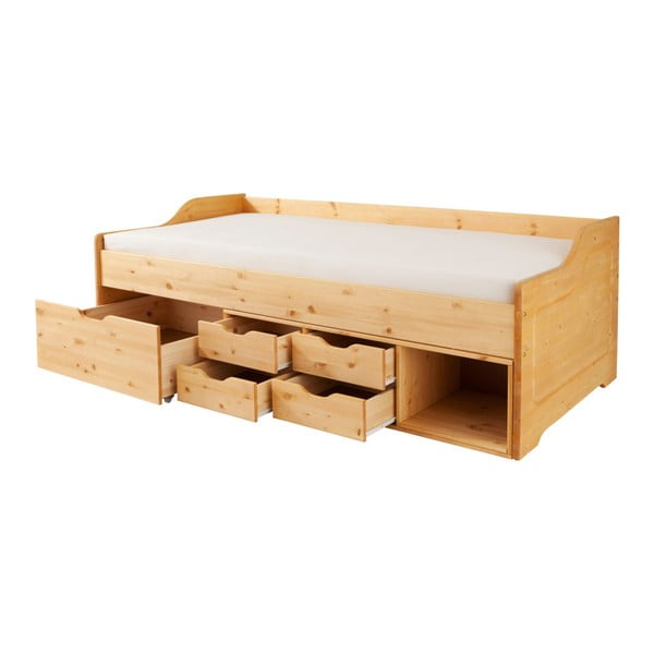 Jednolůžková postel z masivního borovicového dřeva Støraa Marco