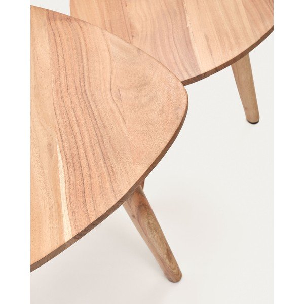 Akaatsia täispuidust abilaudade komplekt 2 tk Eluana - Kave Home-image-2