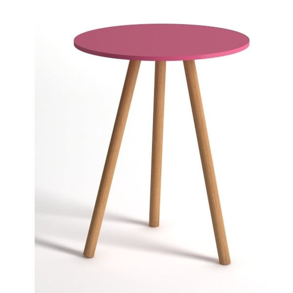 Růžový odkládací stolek Monte Tiny