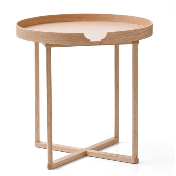 Tammepuidust laud Damieh, 45x45 cm, eemaldatava lauaplaadiga Damien - Wireworks-image-2